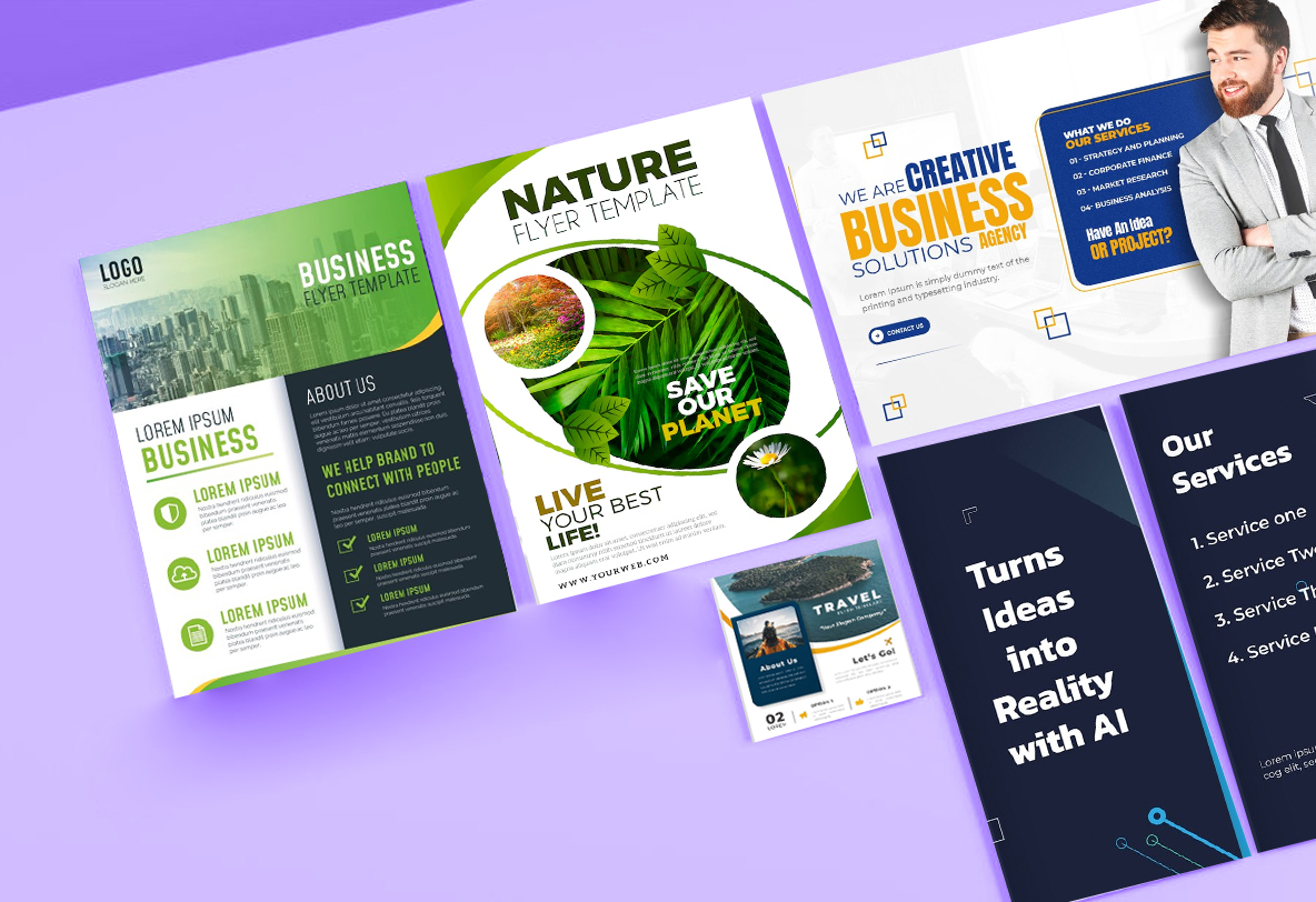leaflet and brochure designs